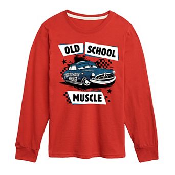 Disney / Pixar's Cars Boys 8-20 Old School Muscle Long Sleeve Graphic Tee
