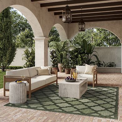 Nourison Modern Trellis Indoor/Outdoor Area Rug