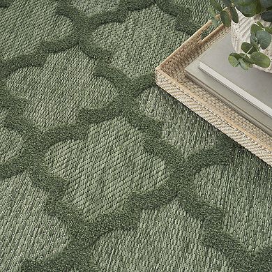 Nourison Modern Trellis Indoor/Outdoor Area Rug