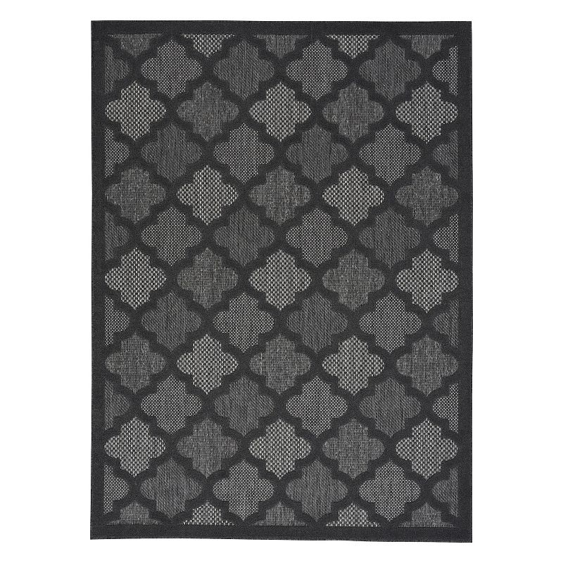 UPC 099446042392 product image for Nourison Modern Trellis Indoor/Outdoor Area Rug, Grey Black | upcitemdb.com