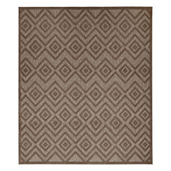 Nourison Versatile Modern Diamond Indoor/Outdoor Area Rug