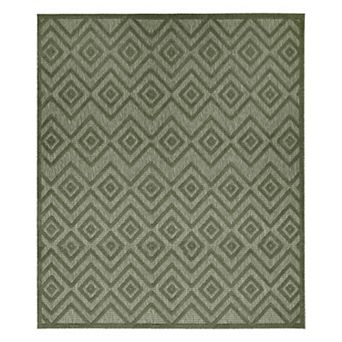 Nourison Versatile Modern Diamond Indoor/Outdoor Area Rug