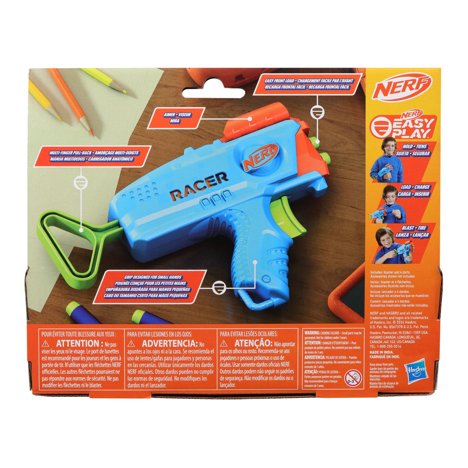 Nerf Elite Junior Racer Easy-Play Dart Blaster