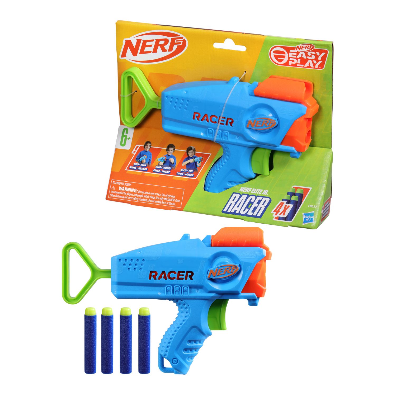 Nerf Elite Junior Racer Easy-Play Dart Blaster