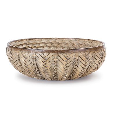 Melrose 2-Pack Decorative Wicker Design Bowls