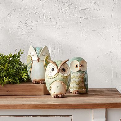 Melrose 3-Pack Terra Cotta Owl Figurines