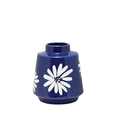 Melrose 2-Piece Ceramic Daisy Vase Table Decor Set