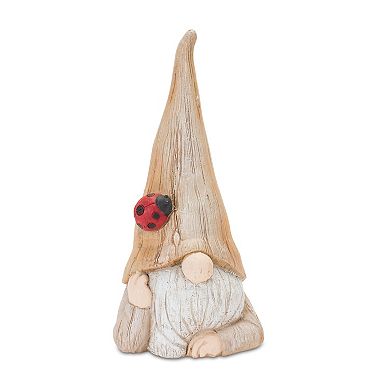 Melrose 2-Piece Wood Grain Gnome Statue Table Decor