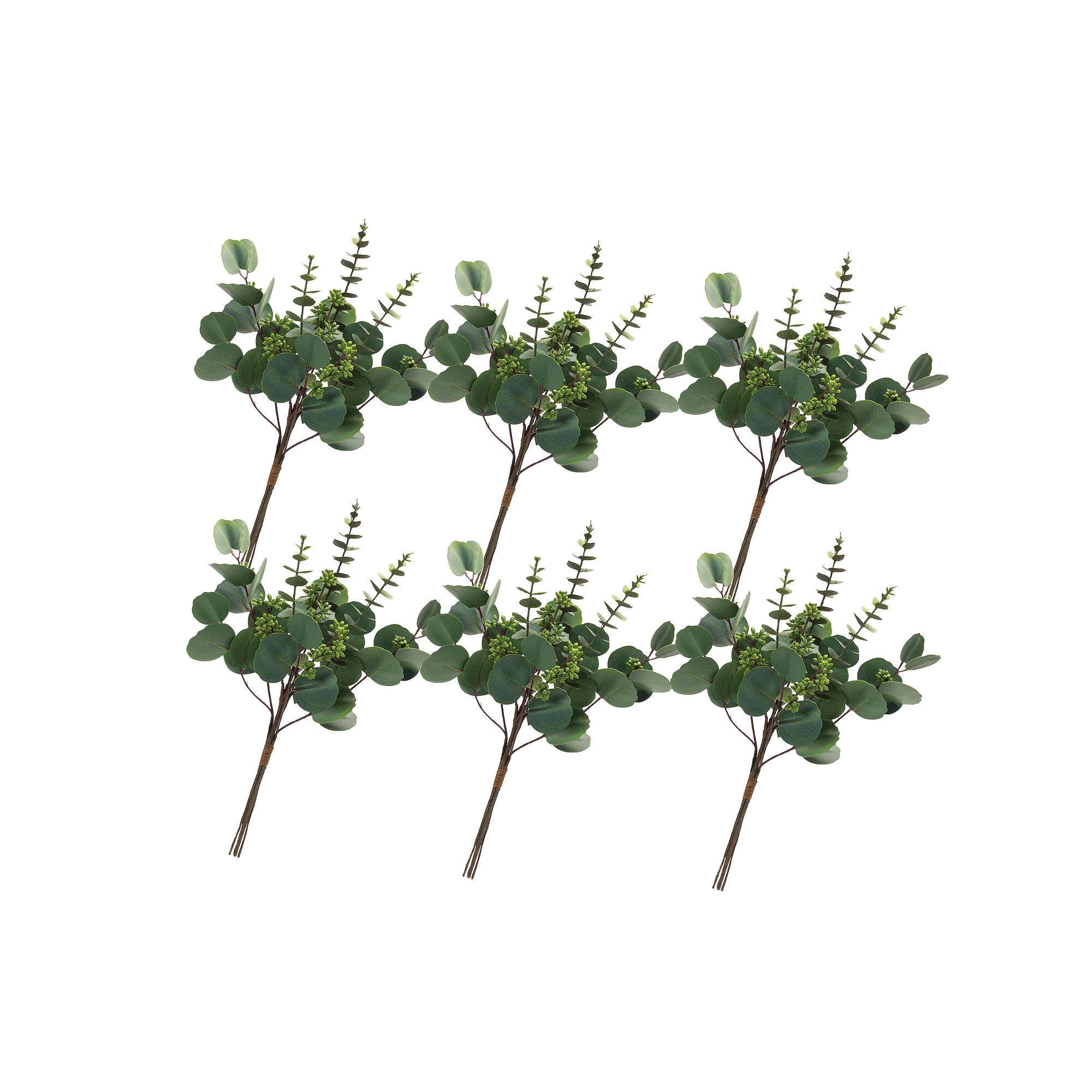 Melrose Artificial Mixed Eucalyptus Bundle 6-piece Set, Multi