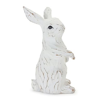 Melrose 2-Piece Carved Bunny Figurine Table Decor