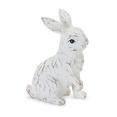 Melrose 2-Piece Carved Bunny Figurine Table Decor
