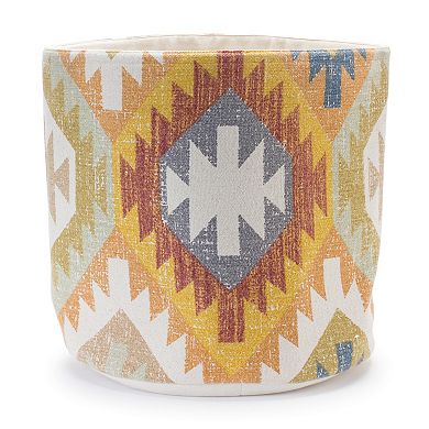 Melrose 2-Piece Southwestern Cotton Basket Table Decor