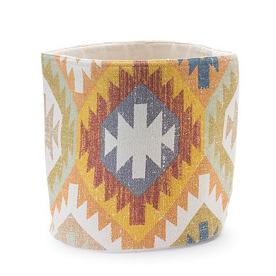 Melrose 2-Piece Southwestern Cotton Basket Table Decor