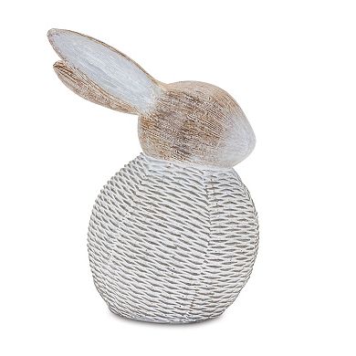 Melrose 2-Piece Wicker Bunny Figurine Table Decor
