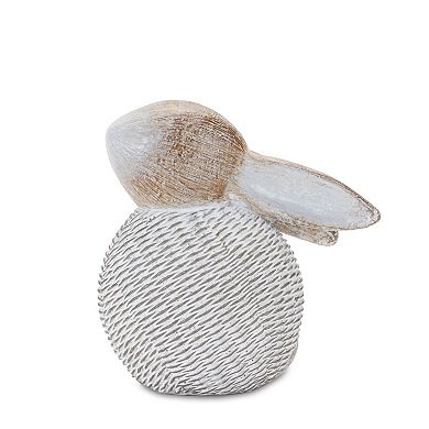 Melrose 2-Piece Wicker Bunny Figurine Table Decor