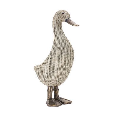 Melrose 2-Piece Wicker Duck Figurine Table Decor