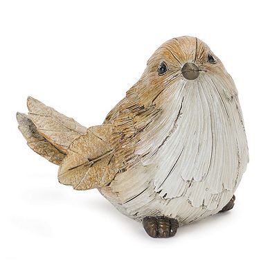 Melrose 2-Piece Carved Leaf Bird Figurine Table Decor