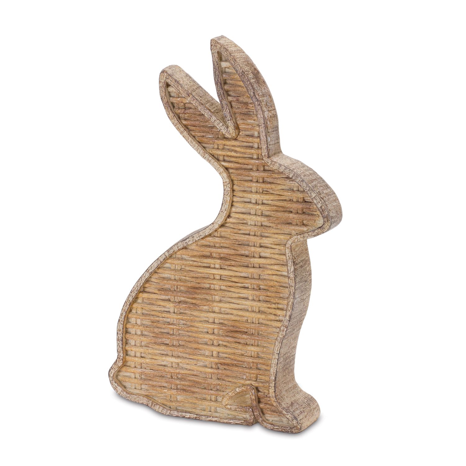 Melrose 2-Piece Wicker Rabbit Outline Table Decor