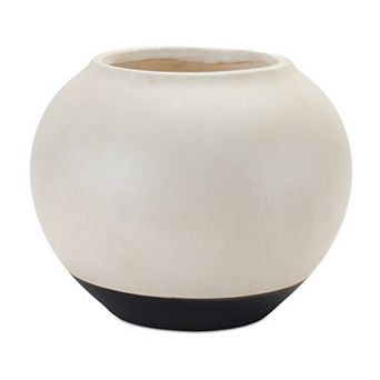 Melrose 8.75" x 8.75" Two Tone Ceramic Vase Table Decor