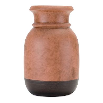 Melrose 2-Piece Dual-Tone Ceramic Candle Holder Table Decor