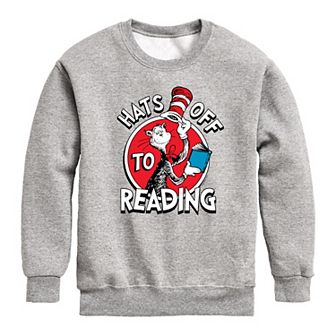 Boys 8-20 Dr. Seuss Hats Off To Reading Fleece Sweatshirt