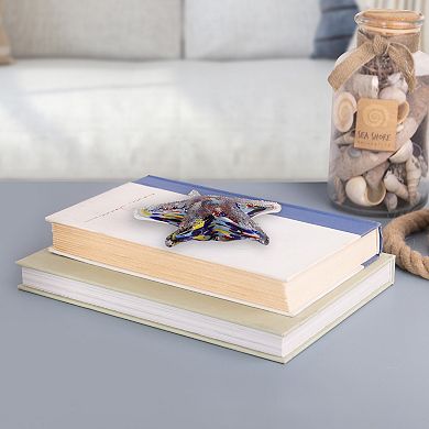 Everyday Decor Blue Glass Starfish Table Decor