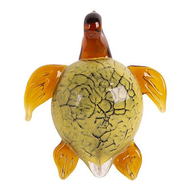 Home Essentials Green Glass Turtle Table Décor