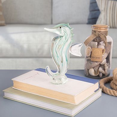 Home Essentials Glass Seahorse Table Décor