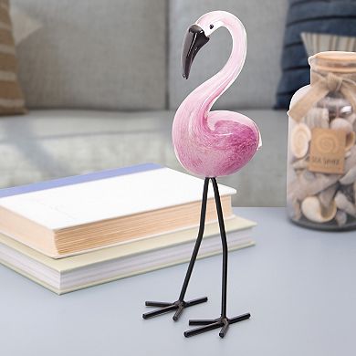Home Essentials Glass Flamingo Table Décor