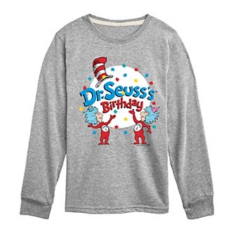 Boys 8-20 Dr. Seuss Birthday Long Sleeve Graphic Tee