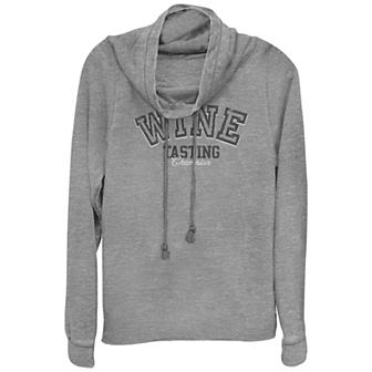 Women's Wine Tasting Champion Cowlneck Graphic Lightweight Long Sleeve