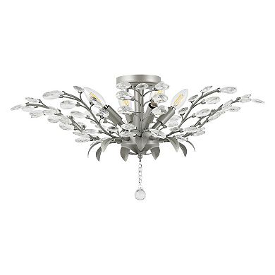 Elisana Ontemporary Bohemian Iron/Acrylic LED Semi Flush Mount