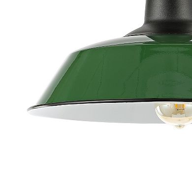 Camila Classic Industrial Indoor/Outdoor Iron LED Semi Flush Mount