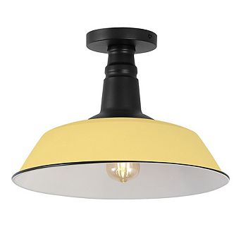 Camila Classic Industrial Indoor/outdoor Iron Led Semi Flush Mount