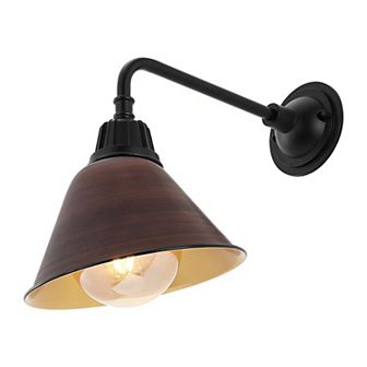Croydon 9.63" Farmhouse Industrial Indoor/outdoor Iron Led Gooseneck Arm Outdoor Sconce