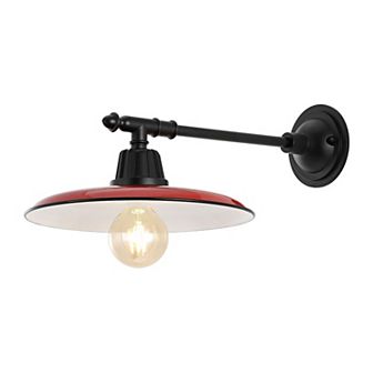 Bonner Farmhouse Industrial Indoor/outdoor Iron Led Victorian Arm Sconce