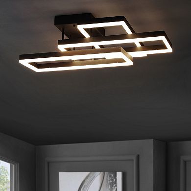 Turing Geometric Integrated LED Metal Flush Mount