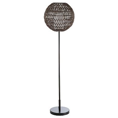 Bea Outdoor Woven Globe LED Floor Lamp