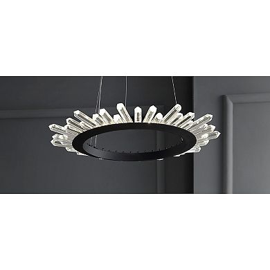 Elsa Adjustable Integrated LED Modern Crystal Pendant