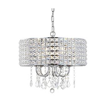 Reese Metal/Crystal Adjustable LED Drop Chandelier