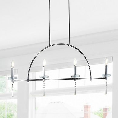 Doris Linear Metal/Crystal LED Pendant