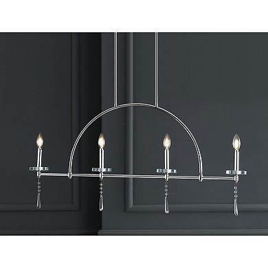 Doris Linear Metal/Crystal LED Pendant