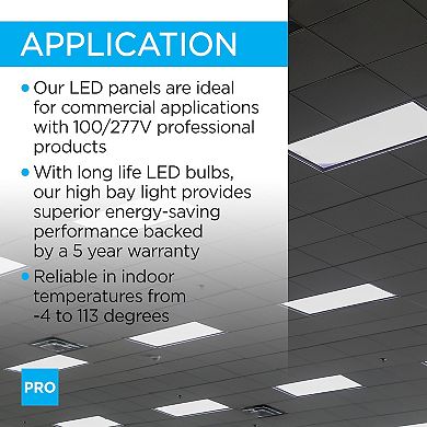 Integrated LED Shop Light (Set of 2)