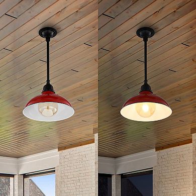 Jasper Farmhouse Industrial Indoor/outdoor Iron Led Pendant