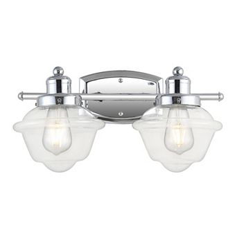 Orleans Iron/Glass Schoolhouse LED Vanity Light