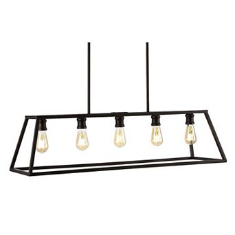 Floyd Adjustable Iron Farmhouse Vintage Led Dimmable Pendant