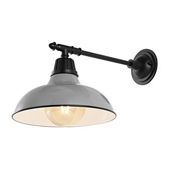 Wallace Farmhouse Industrial Indoor/outdoor Iron Led Victorian Arm Outdoor Sconce
