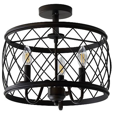 Eleanor Metal LED Semi Flush Mount Ceiling Light