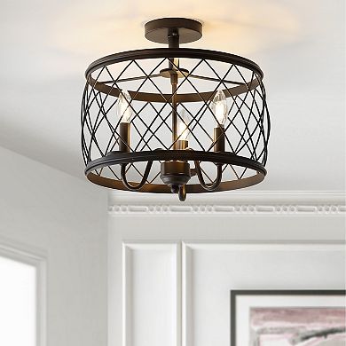 Eleanor Metal LED Semi Flush Mount Ceiling Light