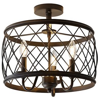 Eleanor Metal LED Semi Flush Mount Ceiling Light